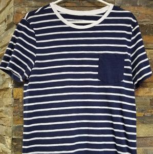 Navy and White Striped Lightweight T-shirt